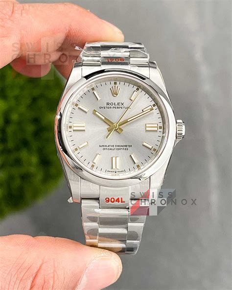 rolex oyster perpetual 36 silver